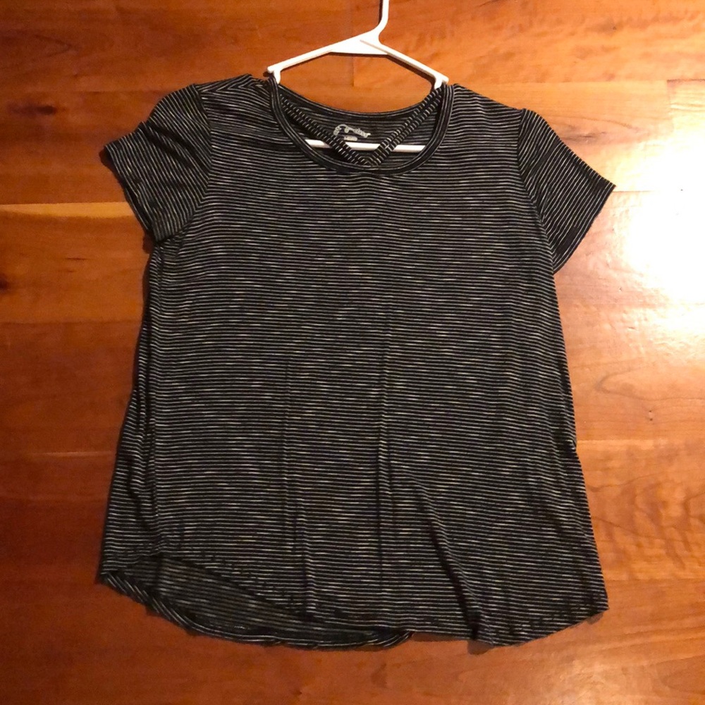 Striped Cross Front Tee